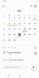 اسکرین شات برنامه Samsung Calendar 3