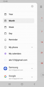 اسکرین شات برنامه Samsung Calendar 1