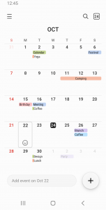 اسکرین شات برنامه Samsung Calendar 2