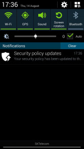 اسکرین شات برنامه Samsung Security Policy Update 4