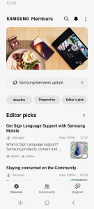 اسکرین شات برنامه Samsung Members 1