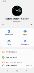 اسکرین شات برنامه Galaxy Watch Manager 1