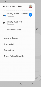 اسکرین شات برنامه Galaxy Watch Manager 3