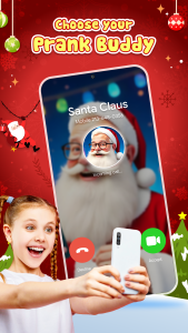 اسکرین شات 2 برنامه Call Santa Claus & Prank Call