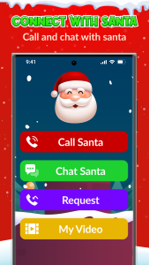 اسکرین شات 2 برنامه Call Santa Claus - Prank Call