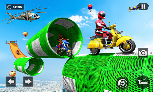 اسکرین شات 2 بازی Mega Ramp Bike Race: Bike Jump