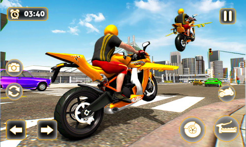 اسکرین شات 2 بازی Light Bike Race Flying Stunts