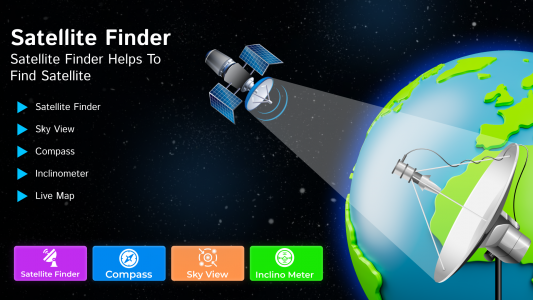 اسکرین شات برنامه Satellite Finder Director: GPS 2