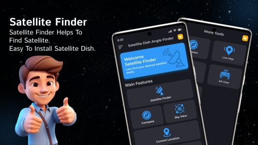 اسکرین شات برنامه Satellite Finder Director: GPS 1