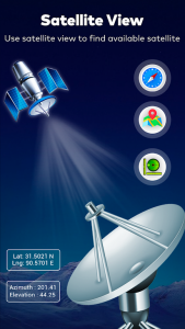 اسکرین شات برنامه Satellite Finder Director: GPS 1