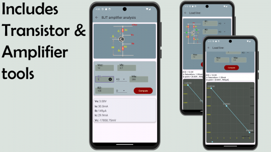 اسکرین شات 3 برنامه Electrocalc: Electronics tools