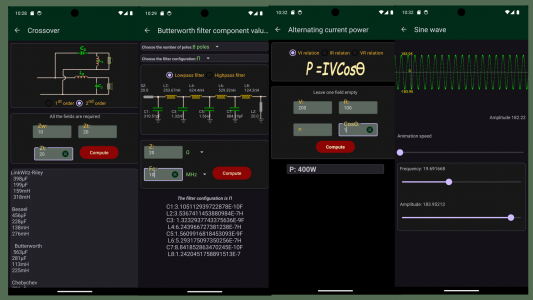 اسکرین شات برنامه Electronics circuit calculator 6