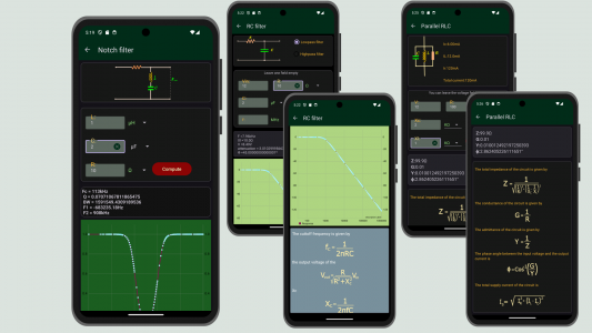 اسکرین شات برنامه Electronics circuit calculator 7