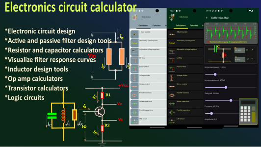 اسکرین شات برنامه Caltronics - electronics tools 1