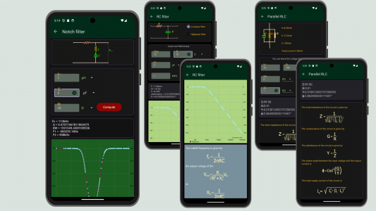 اسکرین شات 7 برنامه Electrocalc: Electronics tools