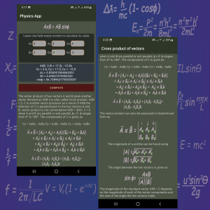 اسکرین شات برنامه Physics: Notes & calculator 1