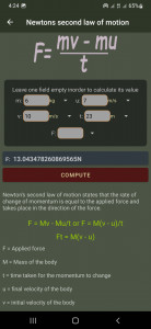 اسکرین شات برنامه Physics: Notes & calculator 7