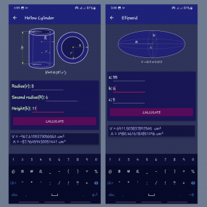 اسکرین شات برنامه Volume calculator - 3D shapes 2