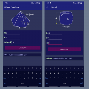 اسکرین شات برنامه Volume calculator - 3D shapes 3