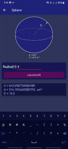 اسکرین شات برنامه Volume calculator - 3D shapes 5