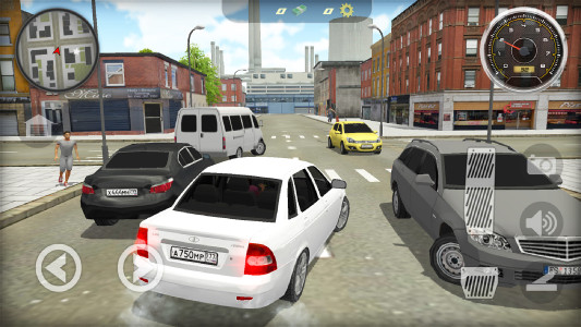 اسکرین شات 1 بازی Лада Приорик - Шашки по городу