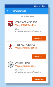 اسکرین شات برنامه 1 Antivirus: one Click to Scan 3