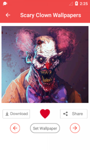 اسکرین شات 2 برنامه Scary Clown Wallpaper