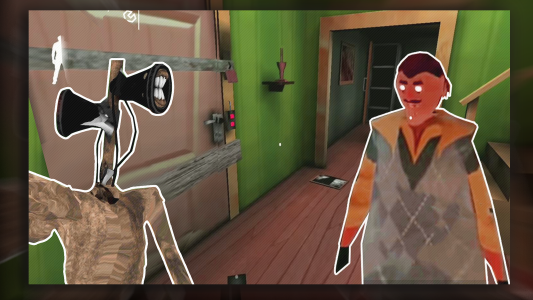اسکرین شات بازی Neighbor Siren Granny Head Halloween MOD Game 2020 3
