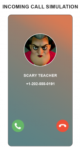 اسکرین شات برنامه fake call for scary teacher 1