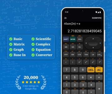 اسکرین شات 1 برنامه Scientific Calculator Advanced