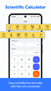 اسکرین شات 2 برنامه Simple Calculator Convert Unit