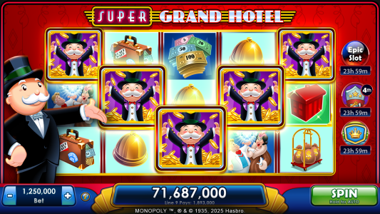 اسکرین شات 3 بازی MONOPOLY Slots - Casino Games