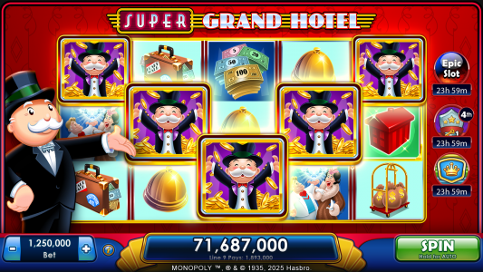 اسکرین شات بازی MONOPOLY Slots - Casino Games 2