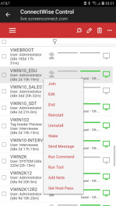 اسکرین شات برنامه ConnectWise ScreenConnect 5