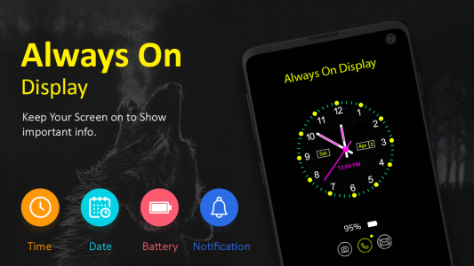 اسکرین شات برنامه Always on Display-Amoled clock 1