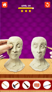 اسکرین شات برنامه Sculpt Face Clay People Games 1