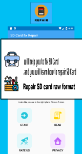 اسکرین شات برنامه SD Card fix repair 1