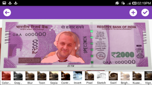 اسکرین شات برنامه New Money Photo Frame Currency 2