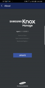 اسکرین شات برنامه Samsung Knox Manage 3