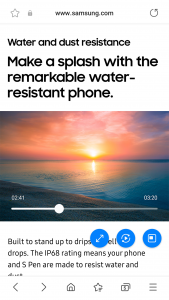اسکرین شات برنامه Samsung Internet Browser Beta 4