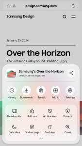 اسکرین شات 2 برنامه Samsung Internet Browser Beta