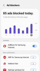 اسکرین شات 7 برنامه Samsung Internet Browser