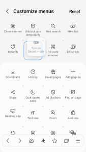 اسکرین شات برنامه Samsung Internet Browser 5