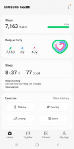 اسکرین شات برنامه Samsung Health 1