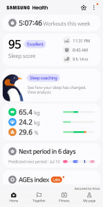 اسکرین شات برنامه Samsung Health 1