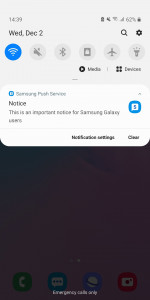 اسکرین شات برنامه Samsung Push Service 1