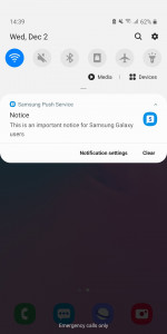اسکرین شات 1 برنامه Samsung Push Service