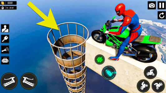 اسکرین شات بازی Superhero Tricky Bike Stunt 3D 8