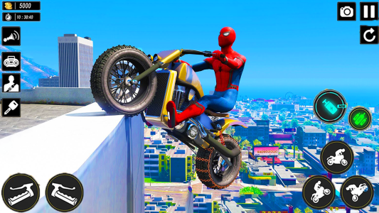 اسکرین شات 5 بازی Superhero Bike Stunts 3D Race