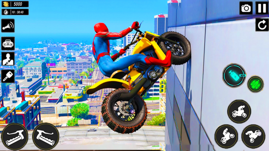 اسکرین شات بازی Superhero Tricky Bike Stunt 3D 4